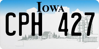 IA license plate CPH427