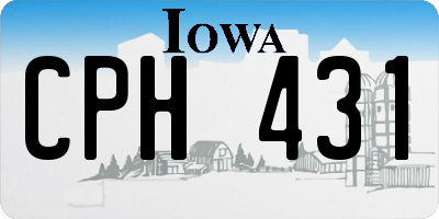 IA license plate CPH431