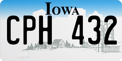 IA license plate CPH432