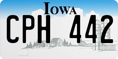 IA license plate CPH442