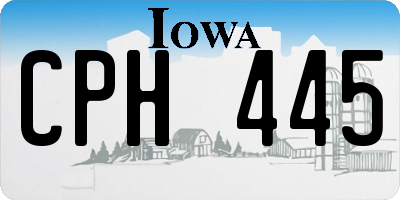IA license plate CPH445