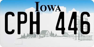 IA license plate CPH446