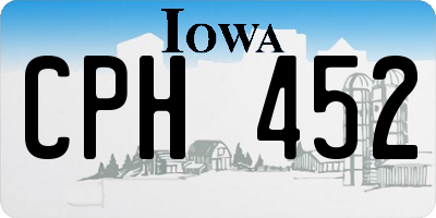 IA license plate CPH452