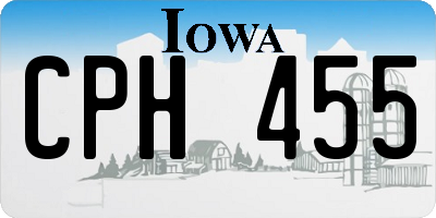 IA license plate CPH455