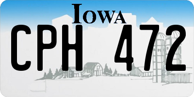 IA license plate CPH472