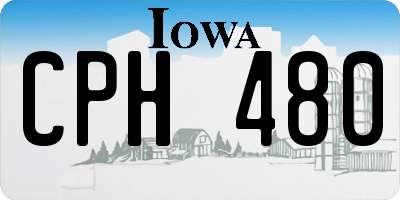 IA license plate CPH480