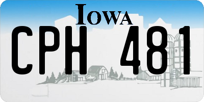 IA license plate CPH481