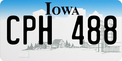 IA license plate CPH488