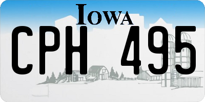 IA license plate CPH495