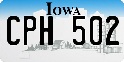 IA license plate CPH502