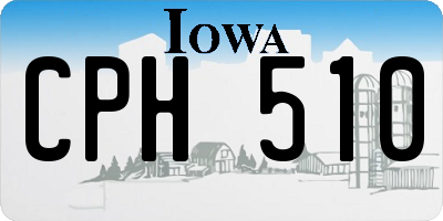 IA license plate CPH510