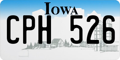 IA license plate CPH526