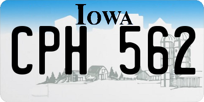 IA license plate CPH562