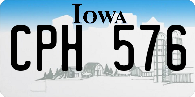 IA license plate CPH576