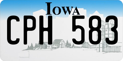 IA license plate CPH583