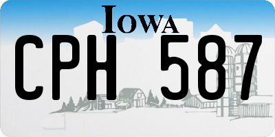 IA license plate CPH587