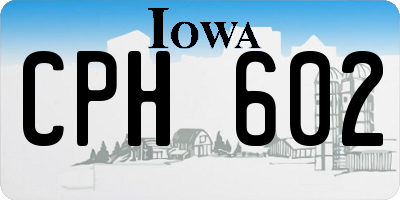 IA license plate CPH602