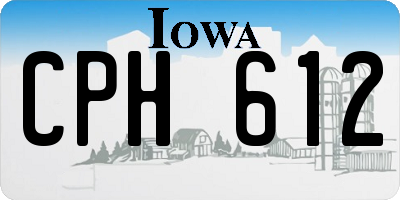 IA license plate CPH612