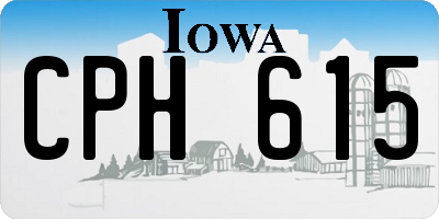 IA license plate CPH615