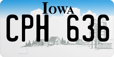 IA license plate CPH636