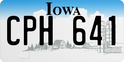 IA license plate CPH641