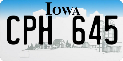 IA license plate CPH645
