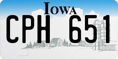 IA license plate CPH651