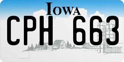 IA license plate CPH663