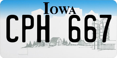 IA license plate CPH667