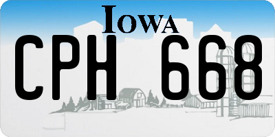 IA license plate CPH668