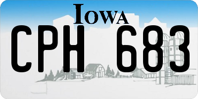 IA license plate CPH683