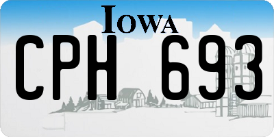 IA license plate CPH693