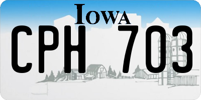 IA license plate CPH703