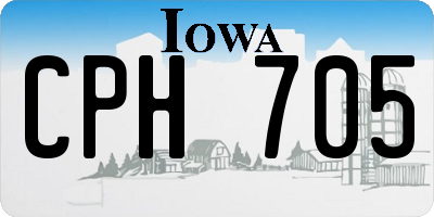 IA license plate CPH705
