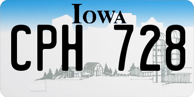 IA license plate CPH728