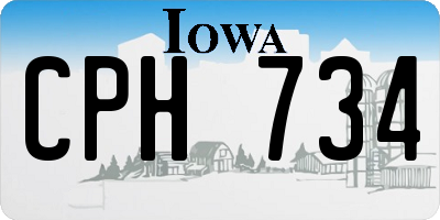 IA license plate CPH734