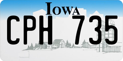IA license plate CPH735
