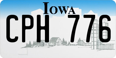 IA license plate CPH776