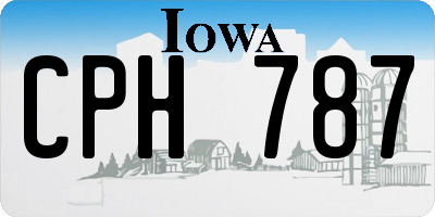 IA license plate CPH787