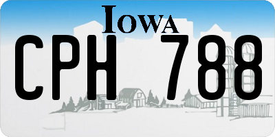 IA license plate CPH788