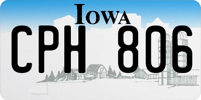 IA license plate CPH806