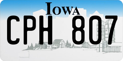 IA license plate CPH807