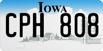 IA license plate CPH808