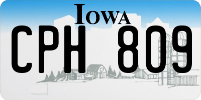 IA license plate CPH809