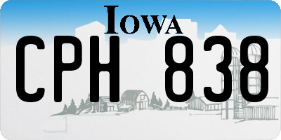 IA license plate CPH838