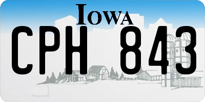 IA license plate CPH843