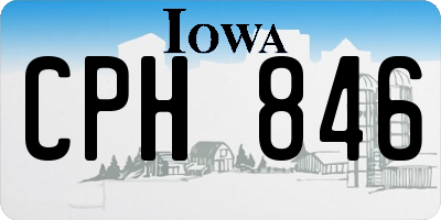 IA license plate CPH846