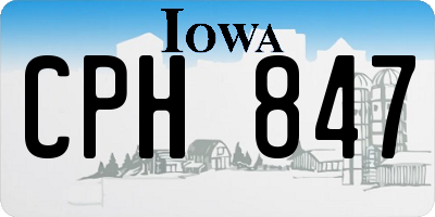 IA license plate CPH847