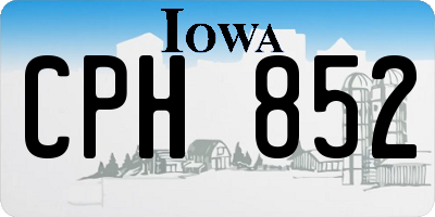 IA license plate CPH852
