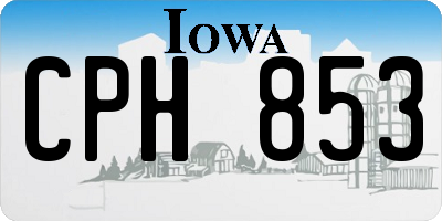 IA license plate CPH853